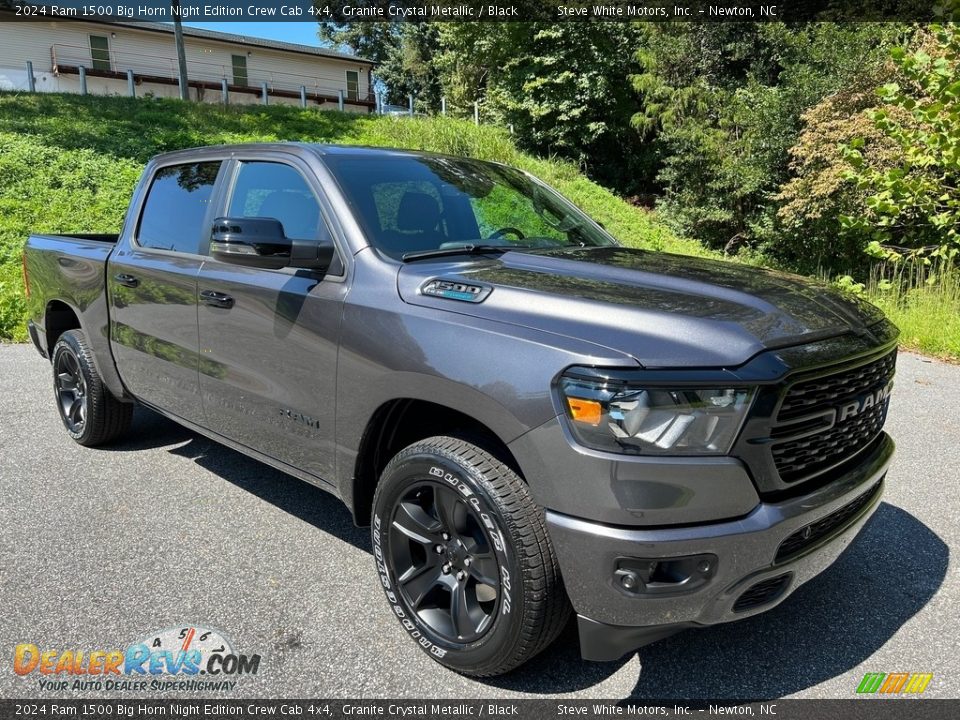 2024 Ram 1500 Big Horn Night Edition Crew Cab 4x4 Granite Crystal Metallic / Black Photo #4