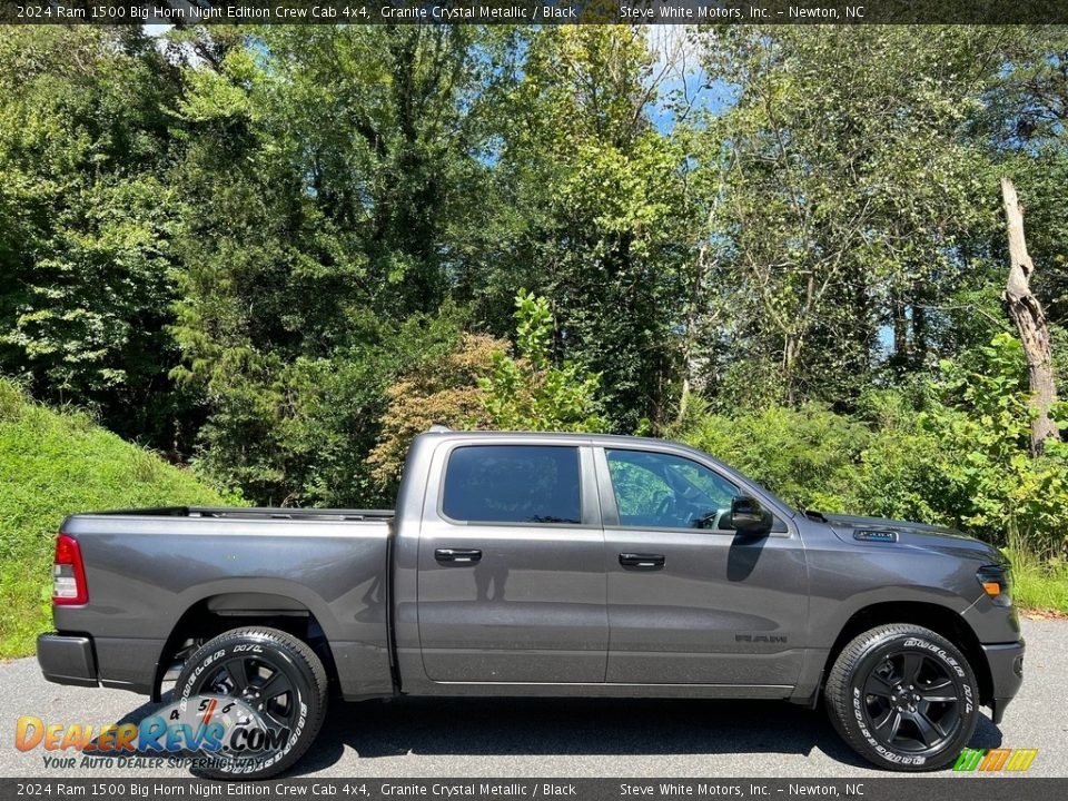 2024 Ram 1500 Big Horn Night Edition Crew Cab 4x4 Granite Crystal Metallic / Black Photo #5