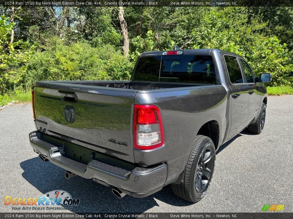 2024 Ram 1500 Big Horn Night Edition Crew Cab 4x4 Granite Crystal Metallic / Black Photo #6