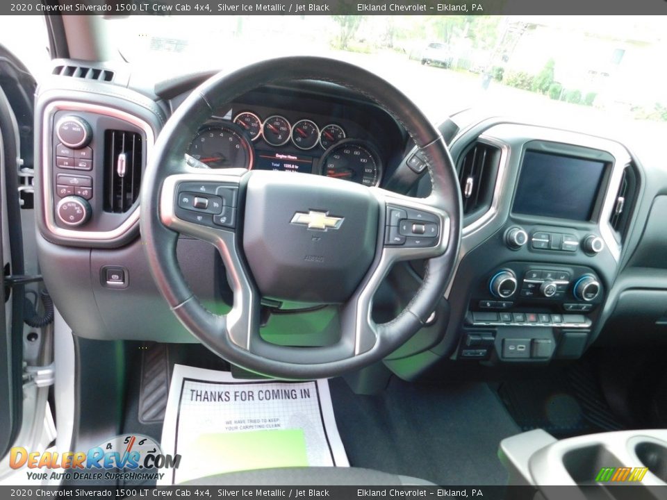 2020 Chevrolet Silverado 1500 LT Crew Cab 4x4 Silver Ice Metallic / Jet Black Photo #22