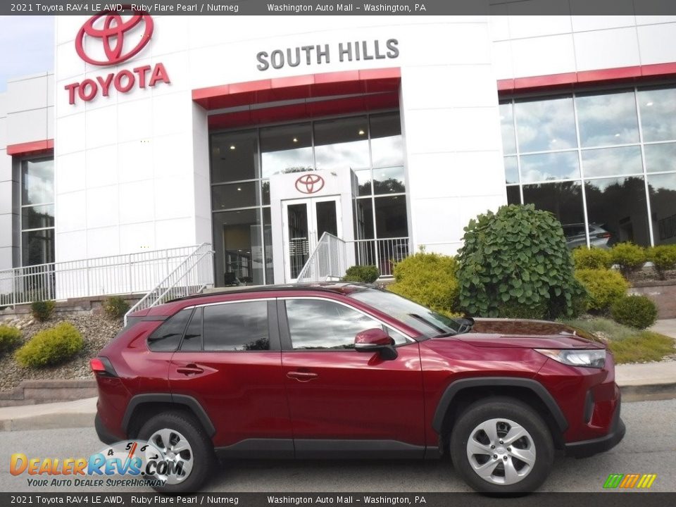 2021 Toyota RAV4 LE AWD Ruby Flare Pearl / Nutmeg Photo #2
