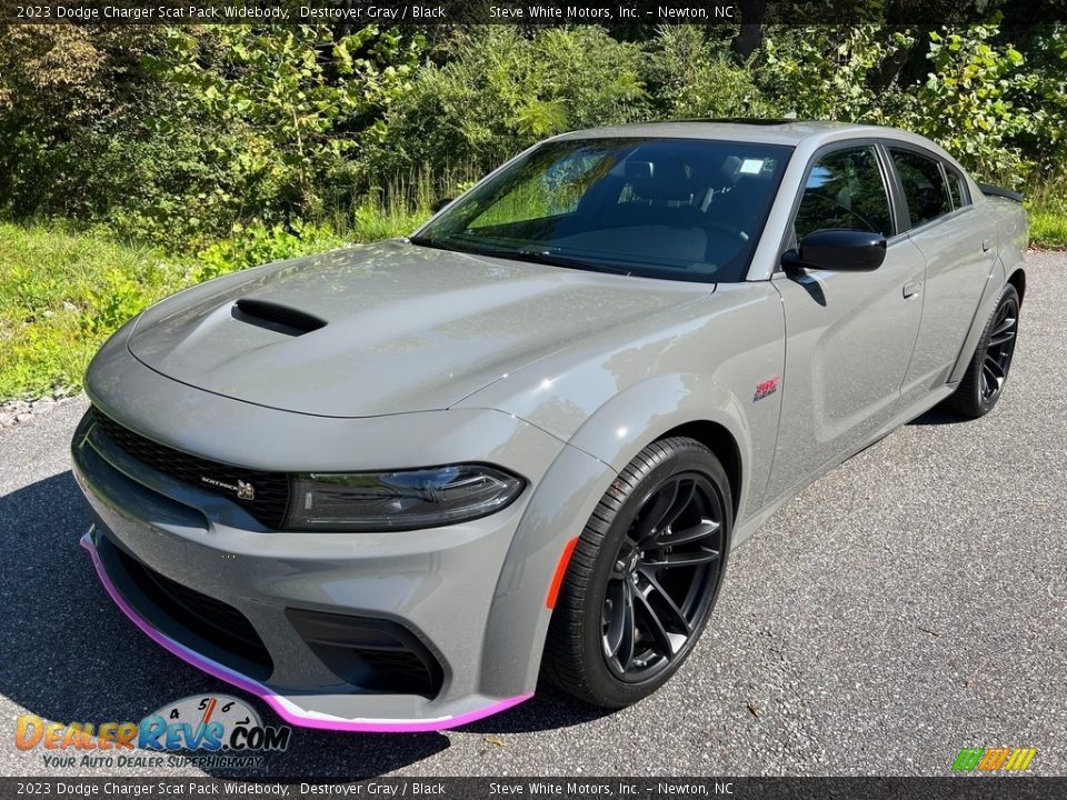 2023 Dodge Charger Scat Pack Widebody Destroyer Gray / Black Photo #2