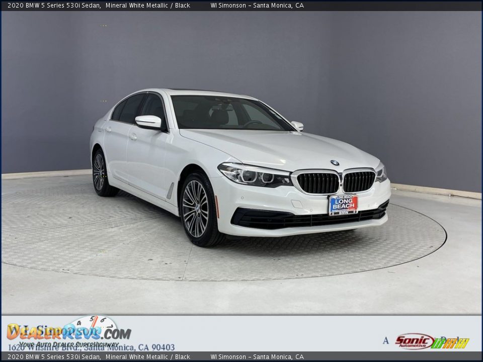 2020 BMW 5 Series 530i Sedan Mineral White Metallic / Black Photo #1