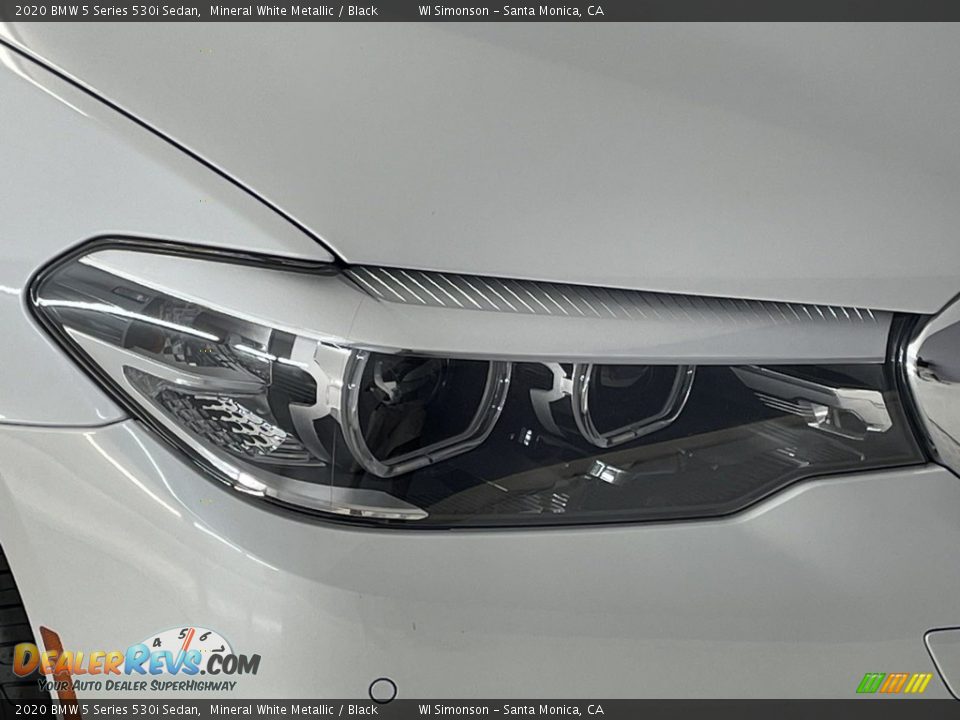 2020 BMW 5 Series 530i Sedan Mineral White Metallic / Black Photo #6