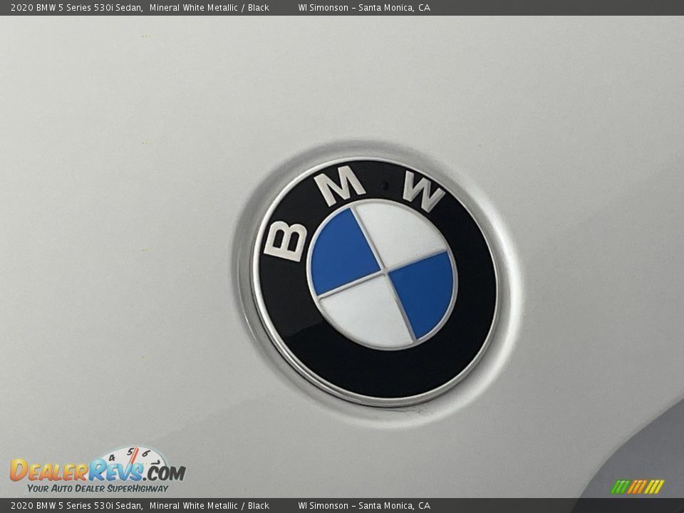 2020 BMW 5 Series 530i Sedan Mineral White Metallic / Black Photo #7