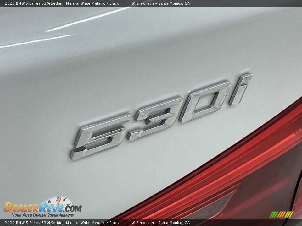 2020 BMW 5 Series 530i Sedan Mineral White Metallic / Black Photo #10