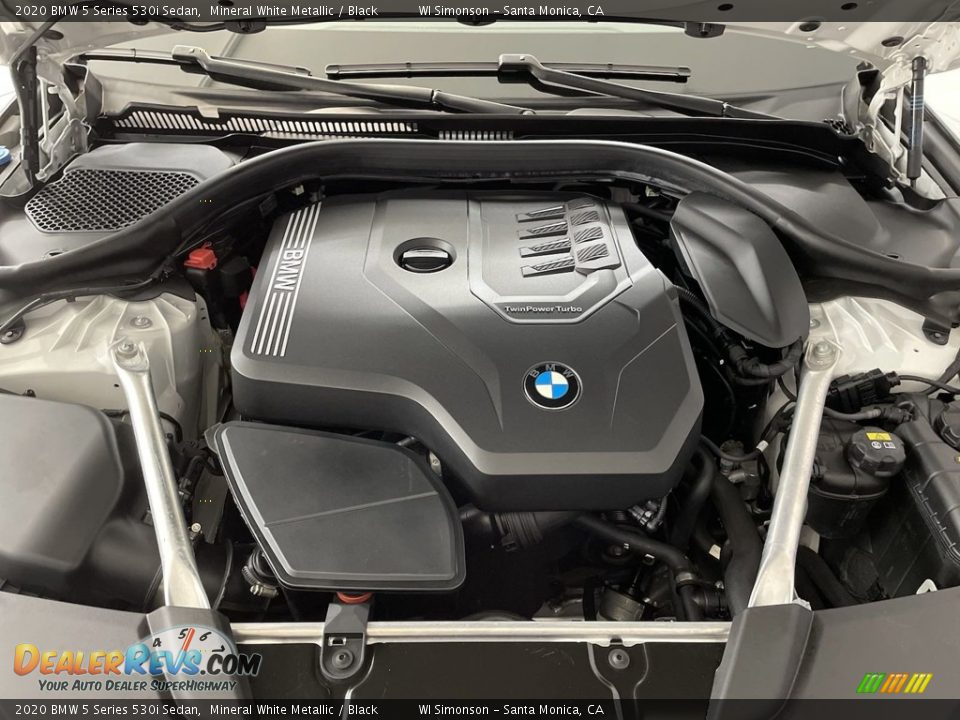 2020 BMW 5 Series 530i Sedan Mineral White Metallic / Black Photo #11