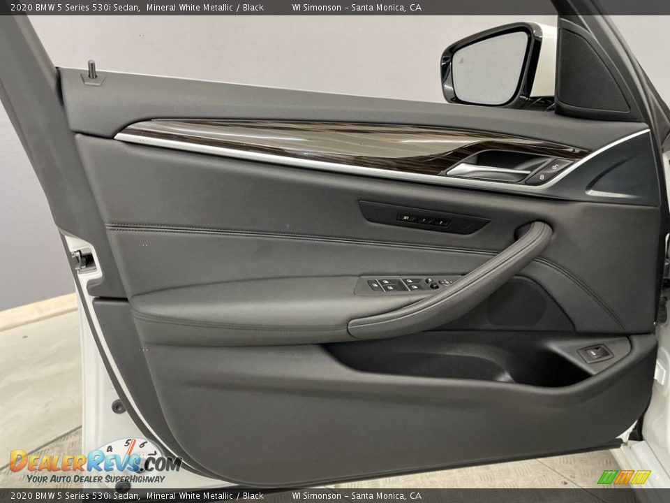 2020 BMW 5 Series 530i Sedan Mineral White Metallic / Black Photo #12