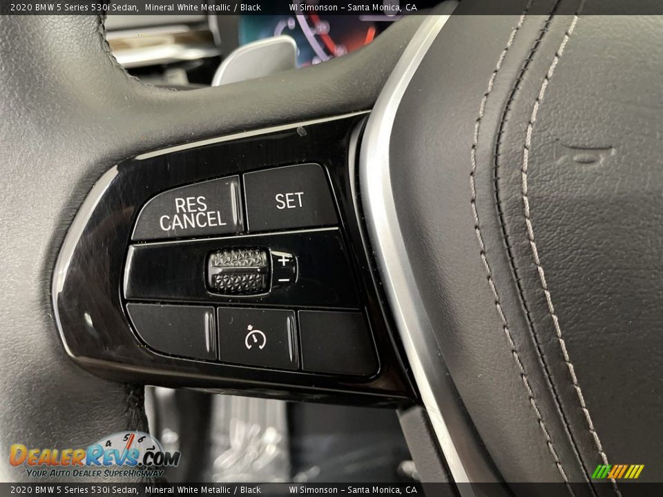 2020 BMW 5 Series 530i Sedan Mineral White Metallic / Black Photo #18