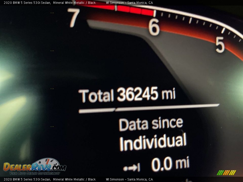 2020 BMW 5 Series 530i Sedan Mineral White Metallic / Black Photo #21