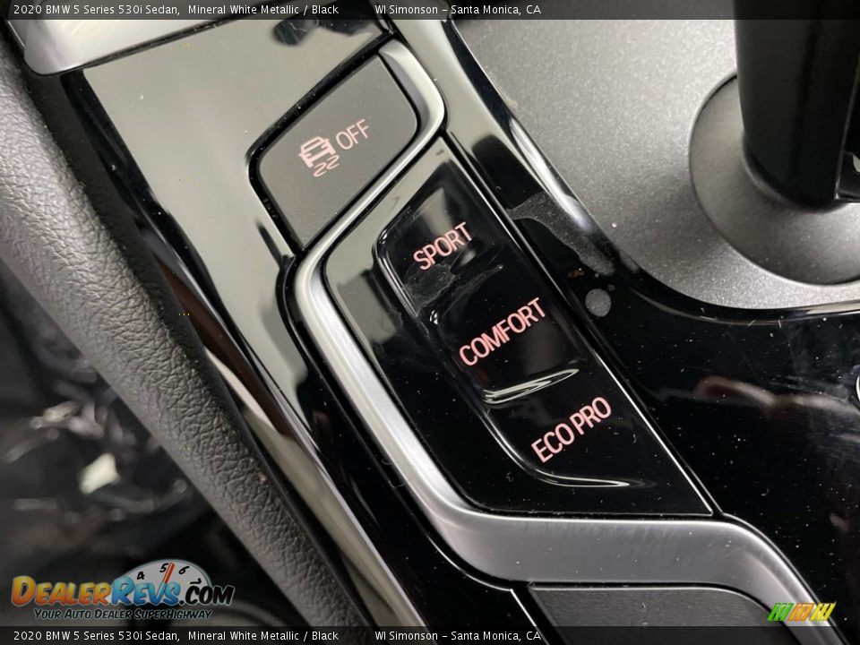 2020 BMW 5 Series 530i Sedan Mineral White Metallic / Black Photo #28