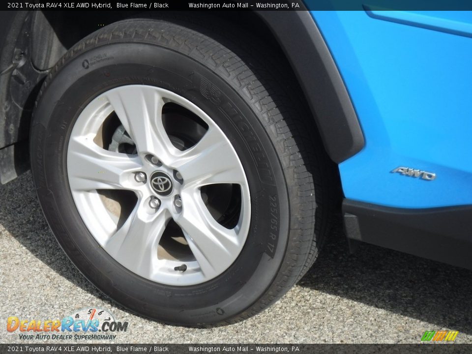 2021 Toyota RAV4 XLE AWD Hybrid Blue Flame / Black Photo #12