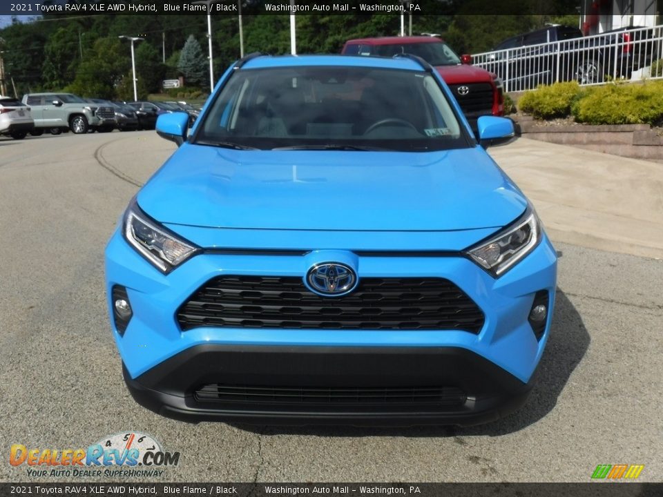 Blue Flame 2021 Toyota RAV4 XLE AWD Hybrid Photo #13