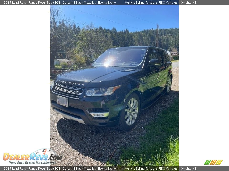 2016 Land Rover Range Rover Sport HSE Santorini Black Metallic / Ebony/Ebony Photo #1