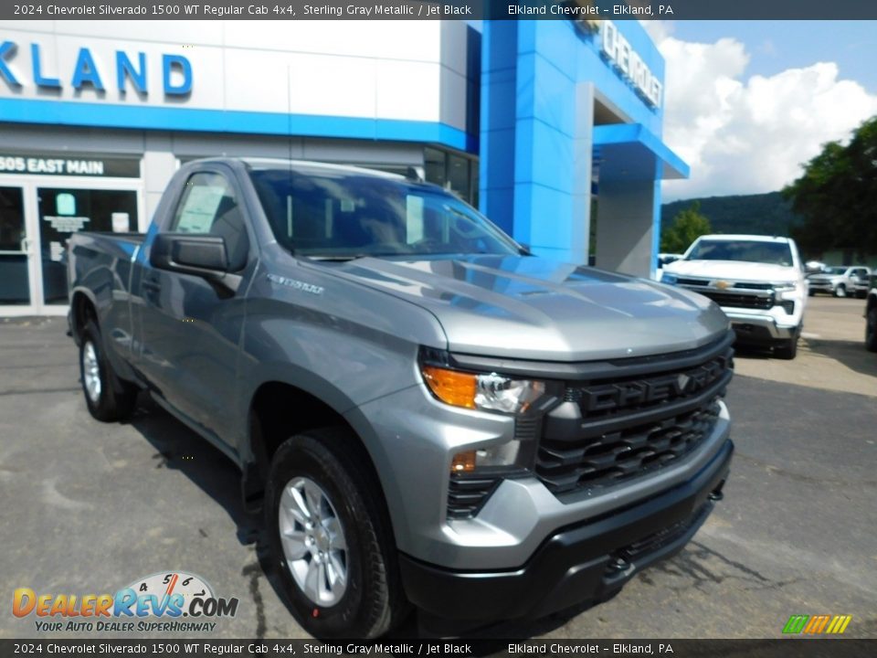 2024 Chevrolet Silverado 1500 WT Regular Cab 4x4 Sterling Gray Metallic / Jet Black Photo #4