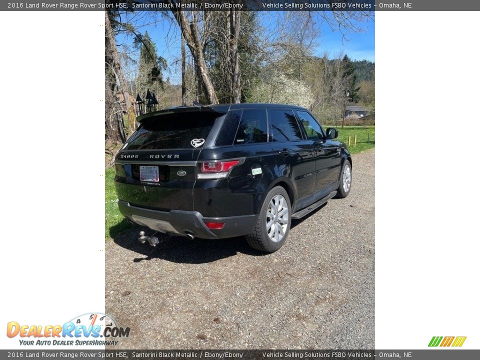 2016 Land Rover Range Rover Sport HSE Santorini Black Metallic / Ebony/Ebony Photo #8