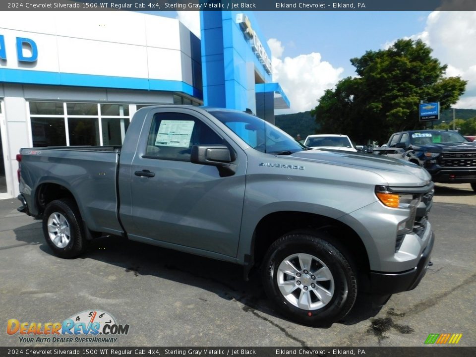 2024 Chevrolet Silverado 1500 WT Regular Cab 4x4 Sterling Gray Metallic / Jet Black Photo #5