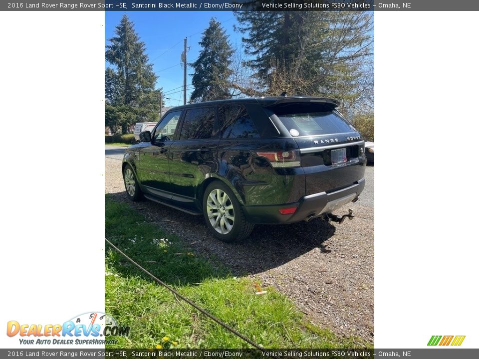 2016 Land Rover Range Rover Sport HSE Santorini Black Metallic / Ebony/Ebony Photo #9