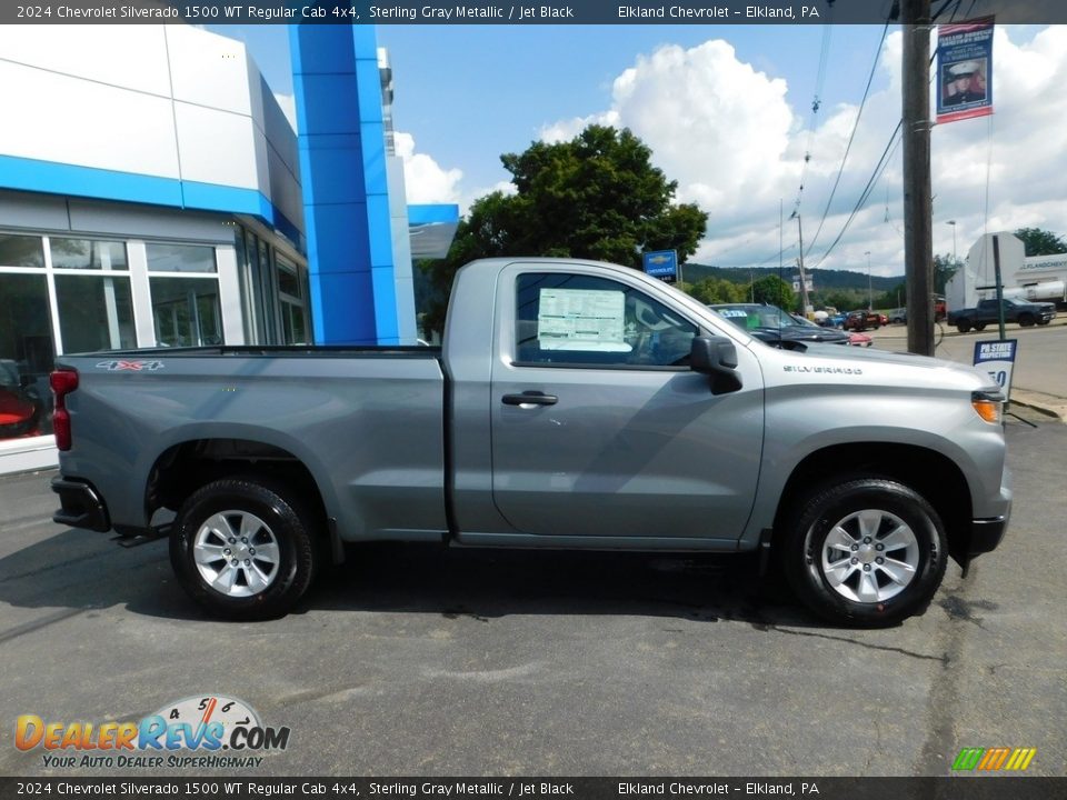 2024 Chevrolet Silverado 1500 WT Regular Cab 4x4 Sterling Gray Metallic / Jet Black Photo #6