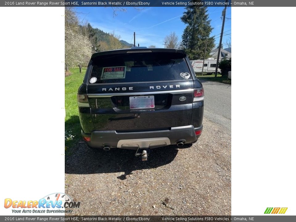 2016 Land Rover Range Rover Sport HSE Santorini Black Metallic / Ebony/Ebony Photo #10