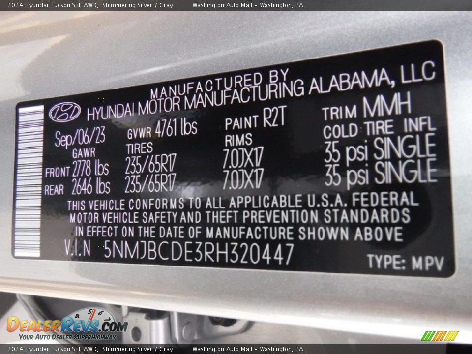 2024 Hyundai Tucson SEL AWD Shimmering Silver / Gray Photo #34