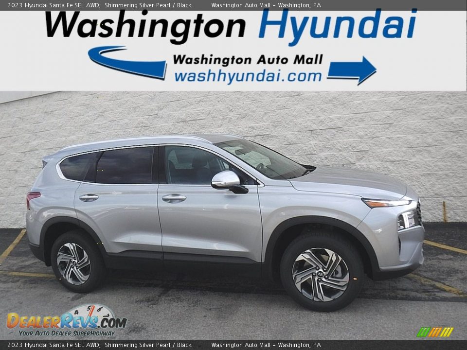 2023 Hyundai Santa Fe SEL AWD Shimmering Silver Pearl / Black Photo #2