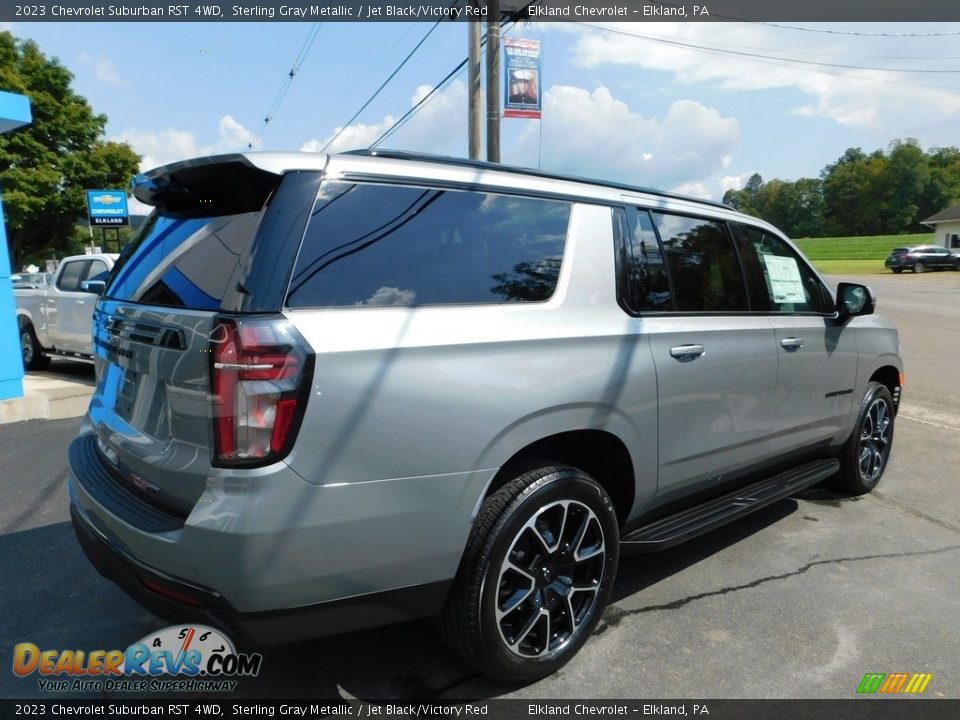 2023 Chevrolet Suburban RST 4WD Sterling Gray Metallic / Jet Black/Victory Red Photo #4