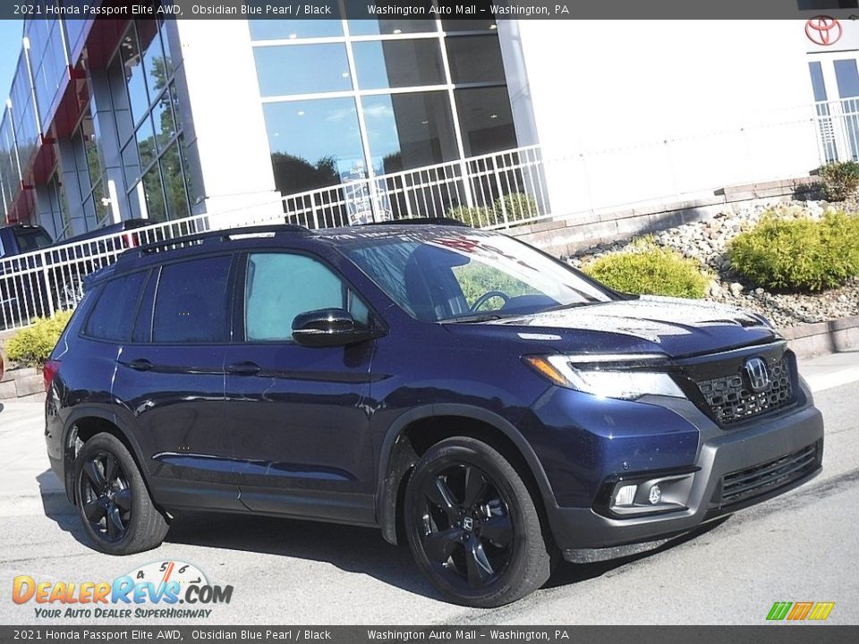 Front 3/4 View of 2021 Honda Passport Elite AWD Photo #1