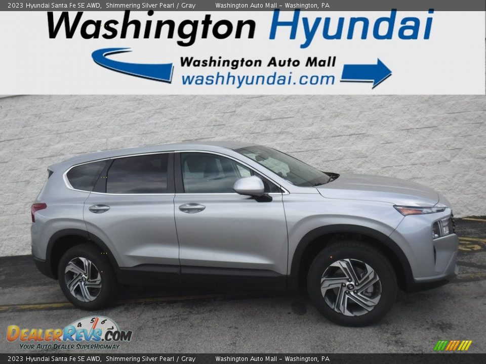 2023 Hyundai Santa Fe SE AWD Shimmering Silver Pearl / Gray Photo #2