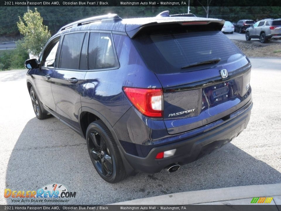 2021 Honda Passport Elite AWD Obsidian Blue Pearl / Black Photo #19