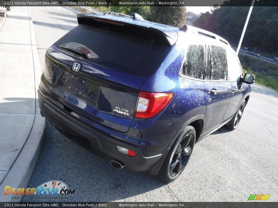 2021 Honda Passport Elite AWD Obsidian Blue Pearl / Black Photo #21