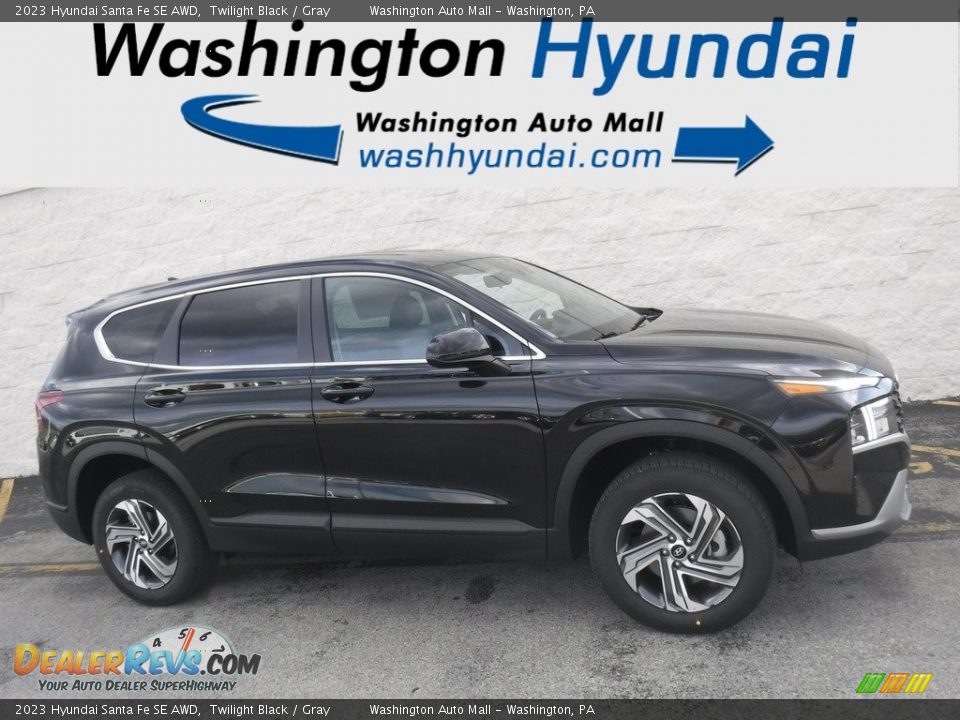 2023 Hyundai Santa Fe SE AWD Twilight Black / Gray Photo #2