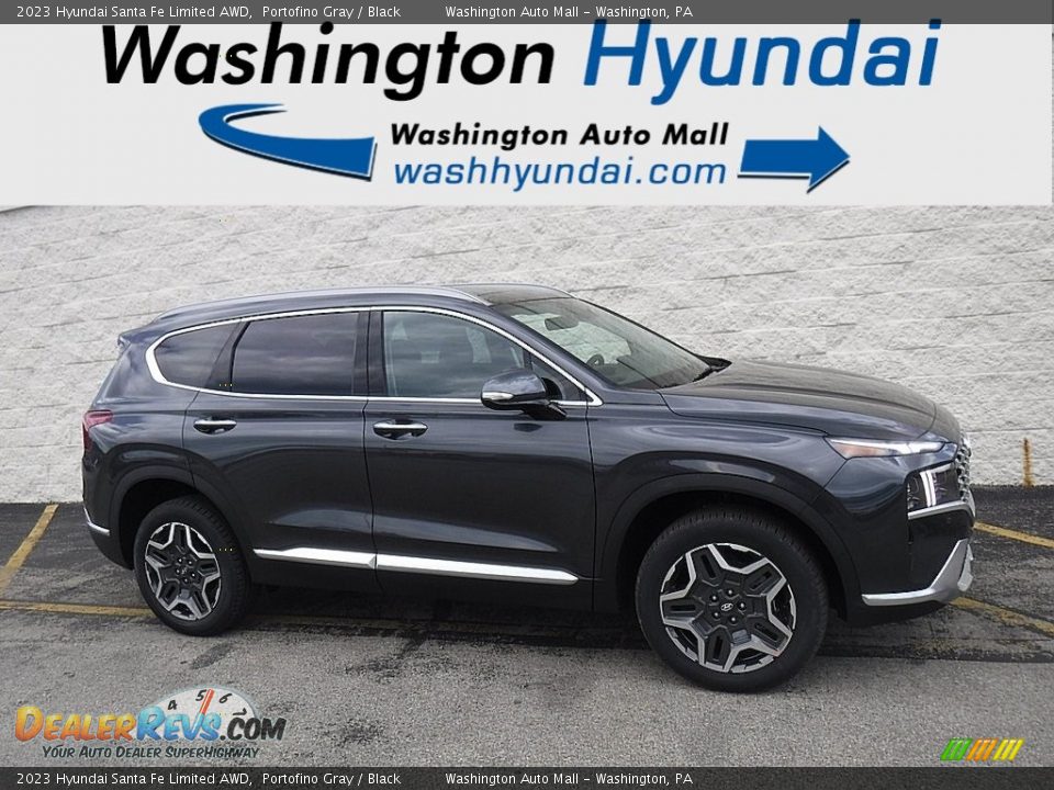 2023 Hyundai Santa Fe Limited AWD Portofino Gray / Black Photo #2