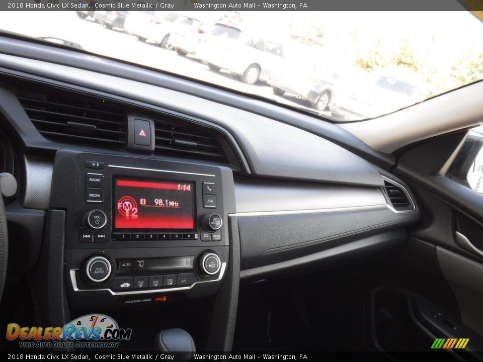 2018 Honda Civic LX Sedan Cosmic Blue Metallic / Gray Photo #2