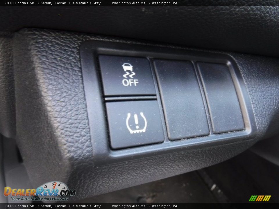 2018 Honda Civic LX Sedan Cosmic Blue Metallic / Gray Photo #4