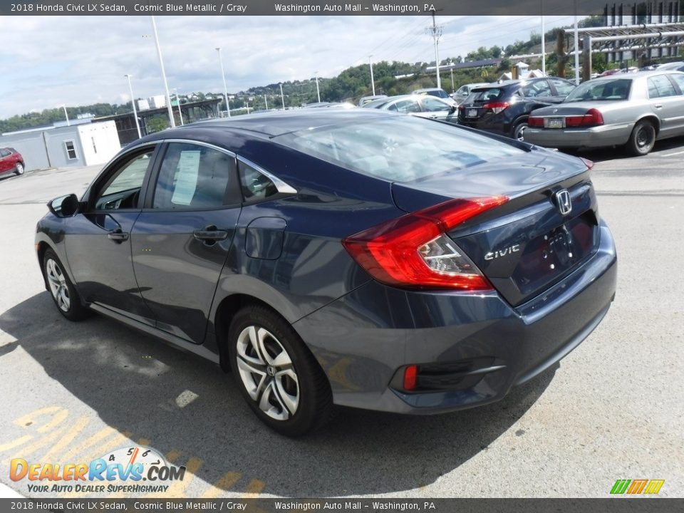 2018 Honda Civic LX Sedan Cosmic Blue Metallic / Gray Photo #10