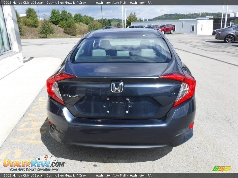 2018 Honda Civic LX Sedan Cosmic Blue Metallic / Gray Photo #11