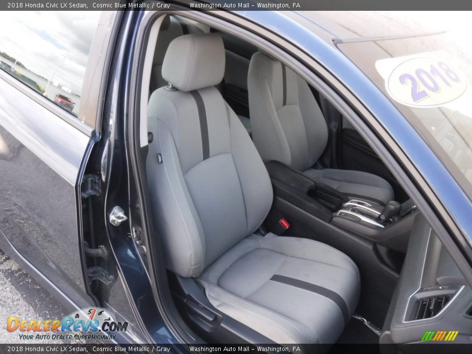 Gray Interior - 2018 Honda Civic LX Sedan Photo #14