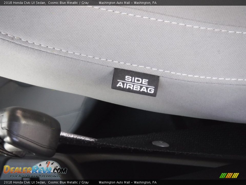 2018 Honda Civic LX Sedan Cosmic Blue Metallic / Gray Photo #15