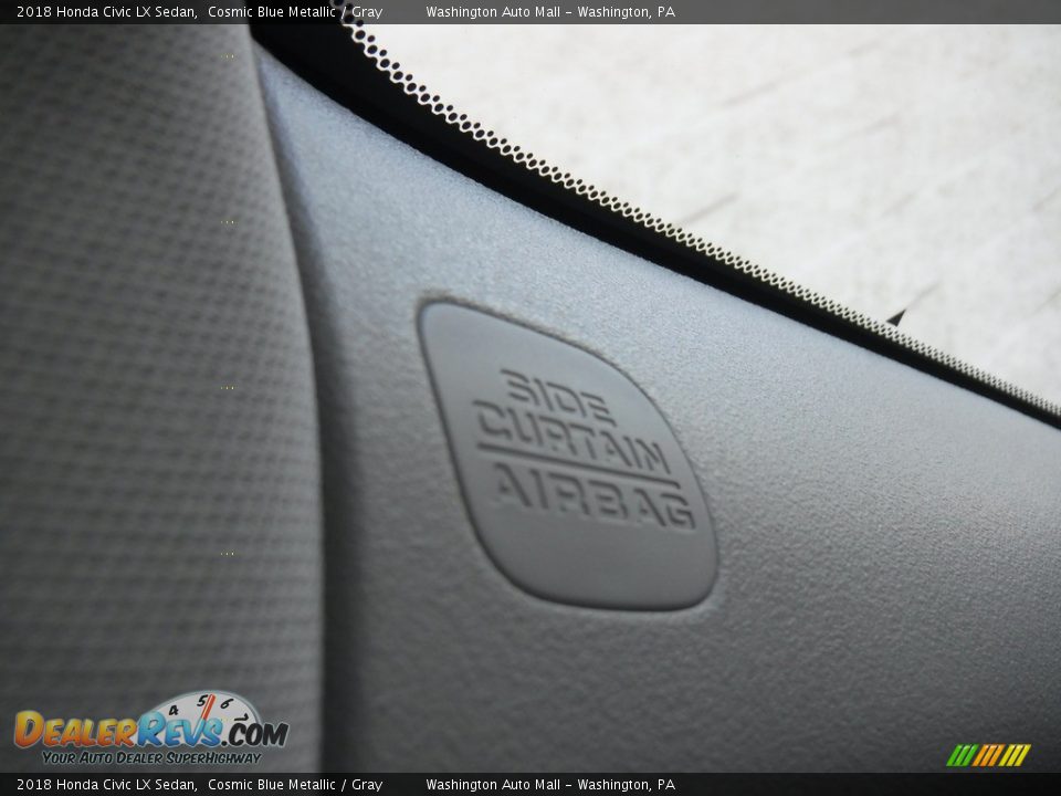 2018 Honda Civic LX Sedan Cosmic Blue Metallic / Gray Photo #18