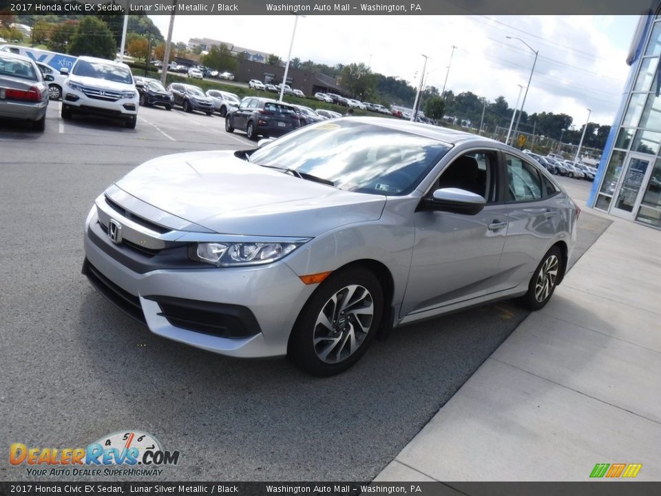 2017 Honda Civic EX Sedan Lunar Silver Metallic / Black Photo #11