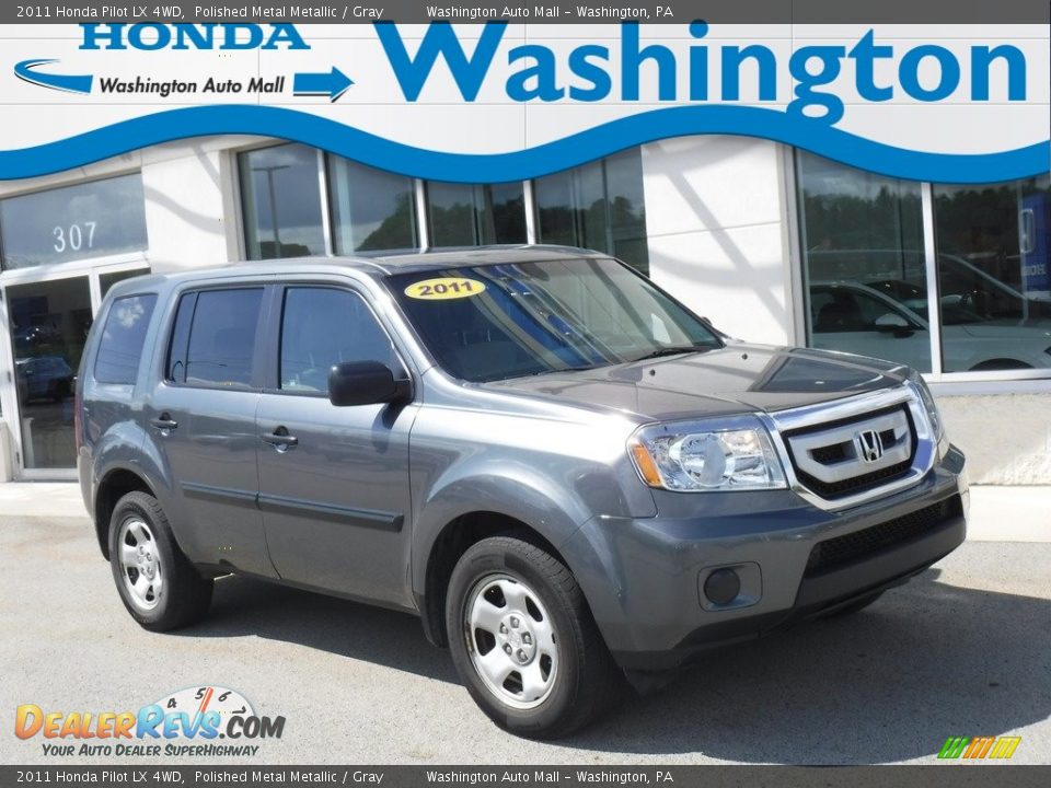 2011 Honda Pilot LX 4WD Polished Metal Metallic / Gray Photo #1