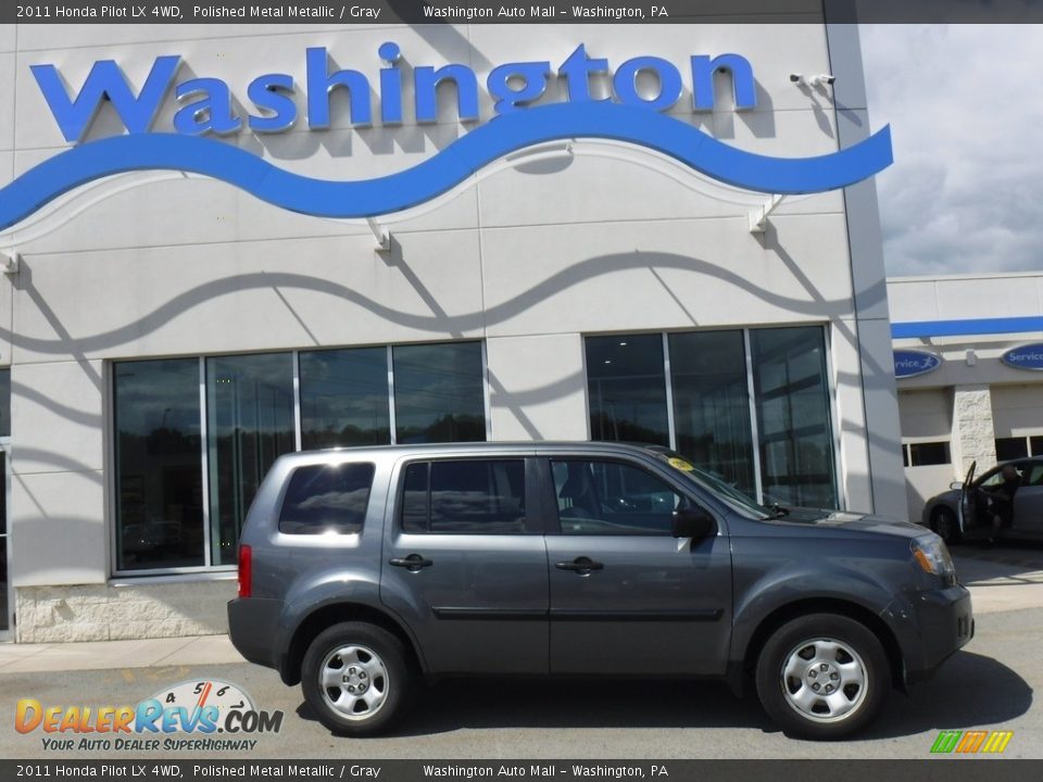 2011 Honda Pilot LX 4WD Polished Metal Metallic / Gray Photo #2