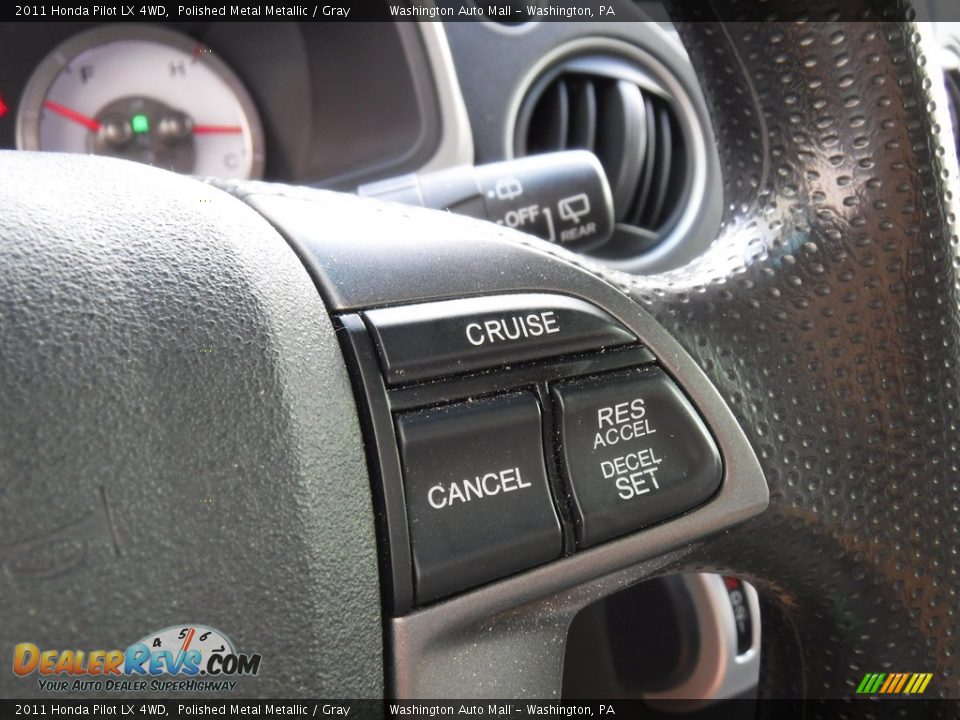 2011 Honda Pilot LX 4WD Polished Metal Metallic / Gray Photo #4