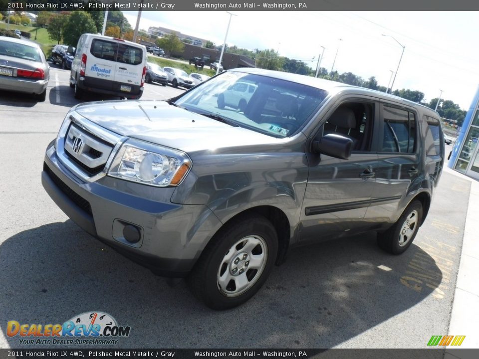 2011 Honda Pilot LX 4WD Polished Metal Metallic / Gray Photo #10