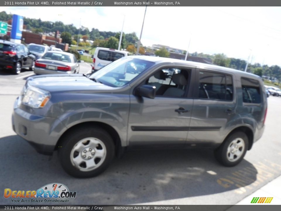 2011 Honda Pilot LX 4WD Polished Metal Metallic / Gray Photo #11