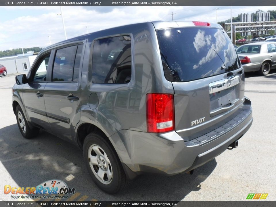 2011 Honda Pilot LX 4WD Polished Metal Metallic / Gray Photo #12