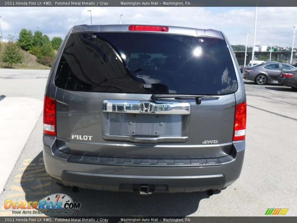 2011 Honda Pilot LX 4WD Polished Metal Metallic / Gray Photo #14