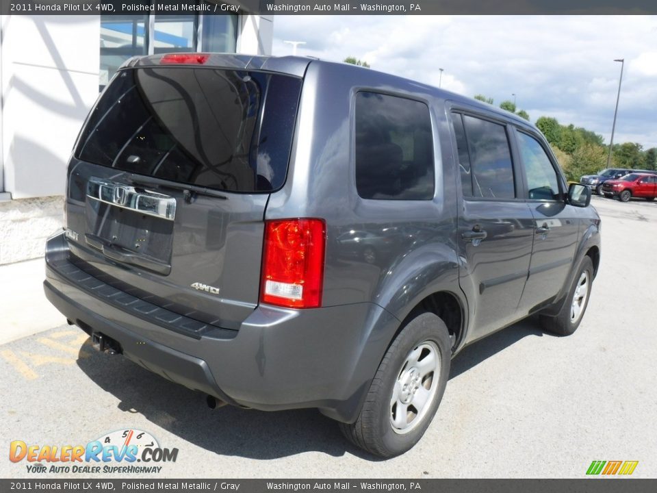 2011 Honda Pilot LX 4WD Polished Metal Metallic / Gray Photo #15