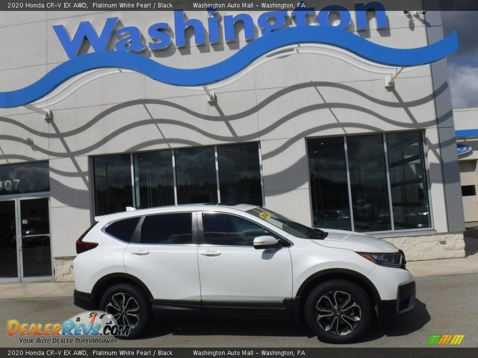 2020 Honda CR-V EX AWD Platinum White Pearl / Black Photo #1